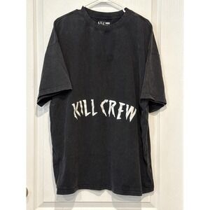 Kill Crew Apparel Men's XXL T Shirt Black Wash Graphic Print Short Sleeve